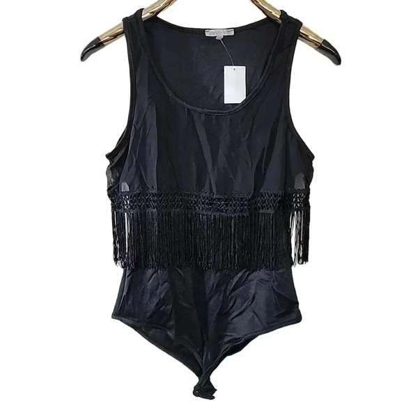 Charlotte Russe Tops - Charlotte Russe Fringe Bodysuit.  Size Large